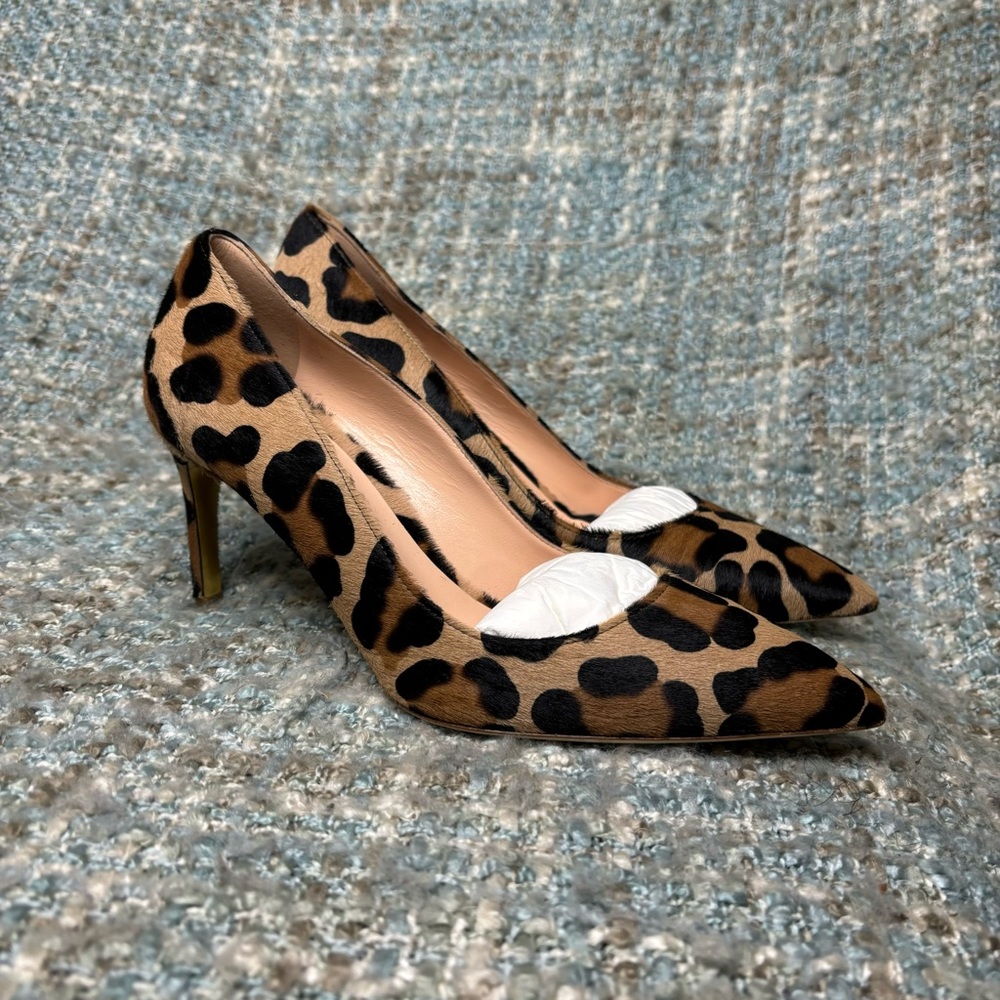 Rupert Sanderson New Nada Leather Stiletto Heels in Leopard Pony - Picture 7 of 10